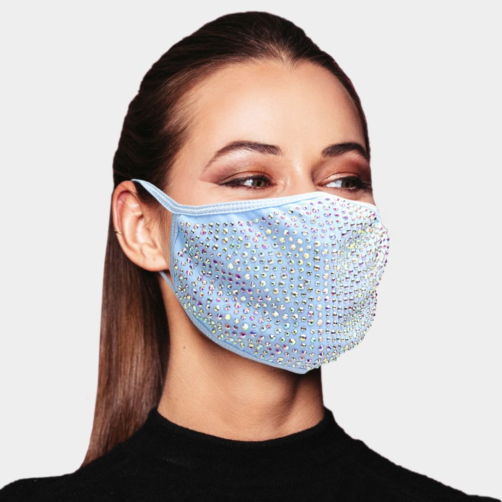 Stone Studded Fashion Mask